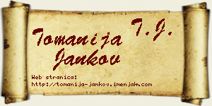 Tomanija Jankov vizit kartica
